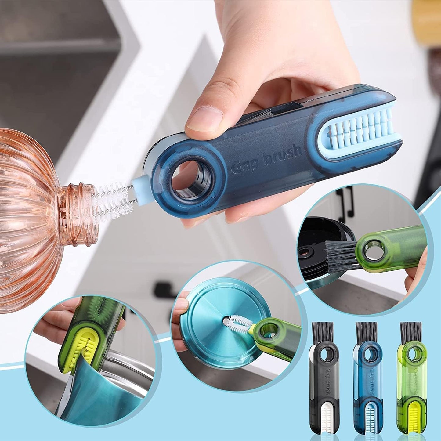 3 in 1 Bottle Cleaner - Premium Quality Guaranteed