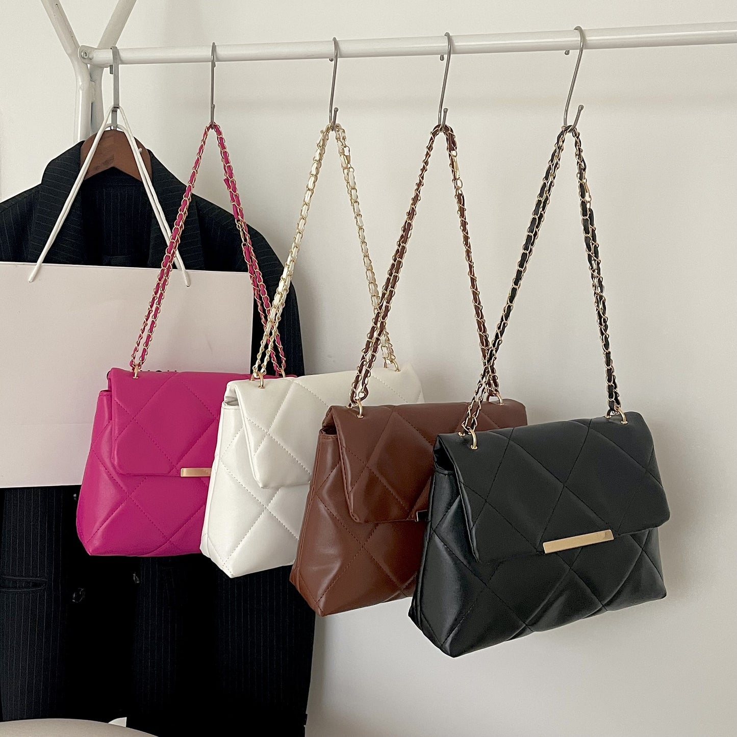 Chic Essence Quilted Leather Hand Bag
