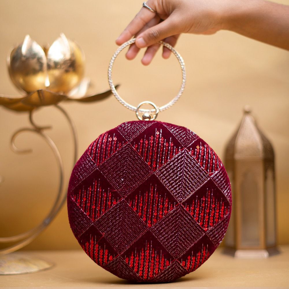 Royal Raj - Round Premium Sling and Clutch bag