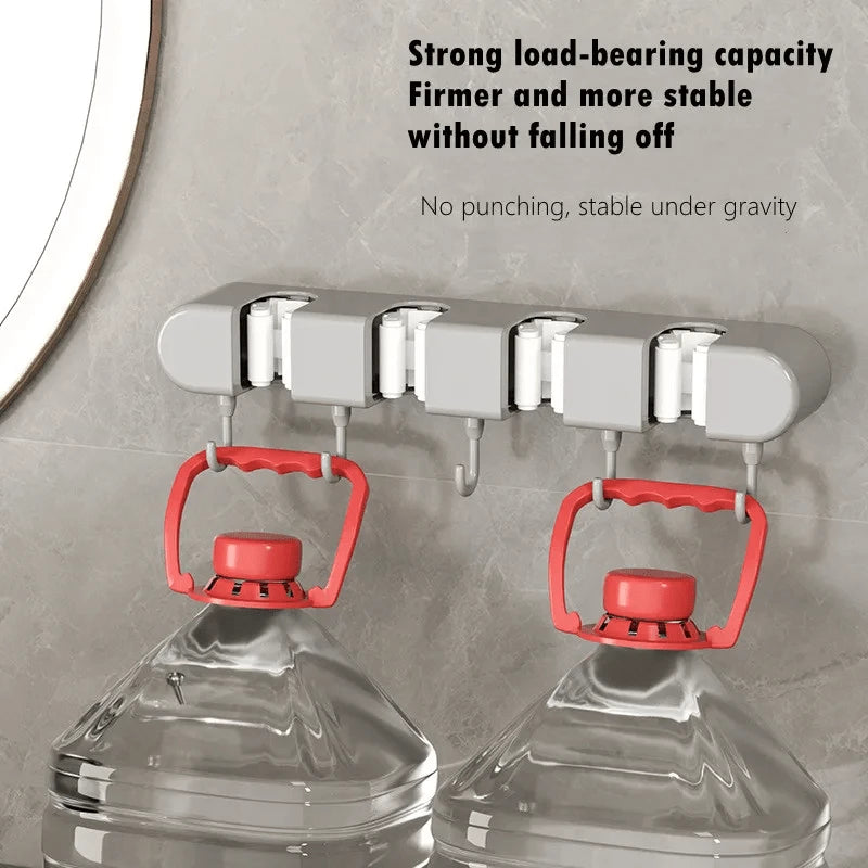 Wall Mounted Mop Holder - For Bathroom, Kitchen & Balcony