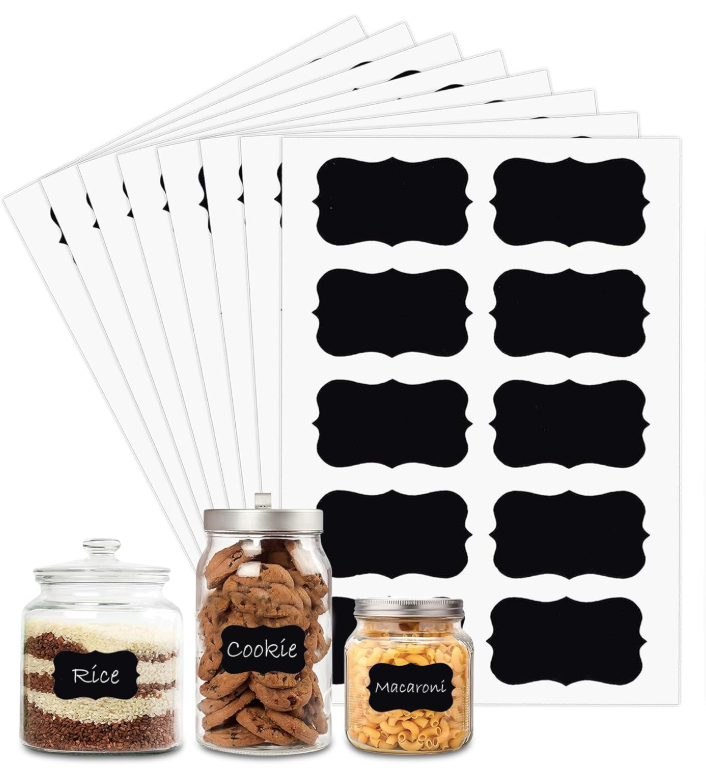 Vinly Black Jar Labels (32 Labels)