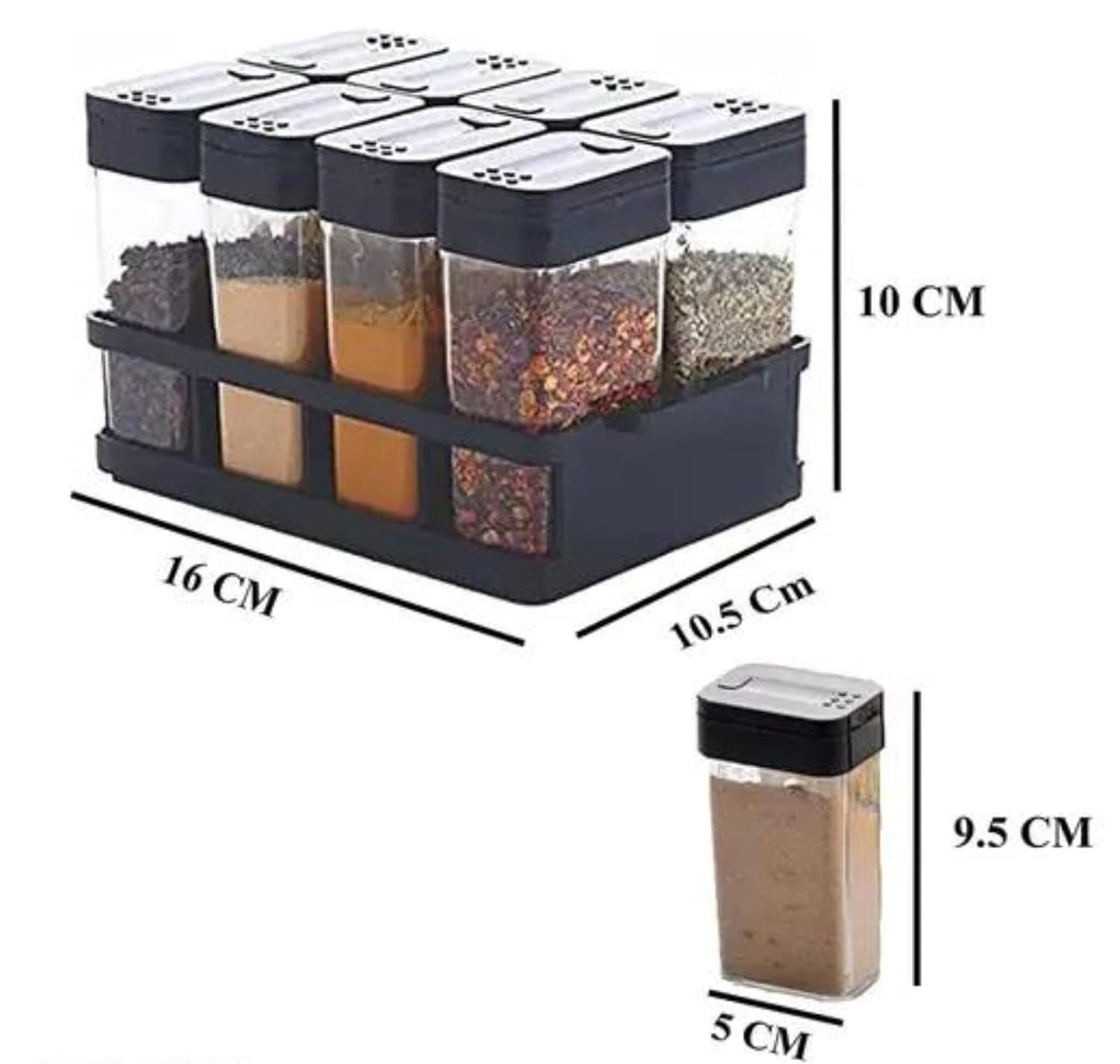 Prime 8pc Spice Box Set with Free Sticker Sheet (100 ML Each Jar)