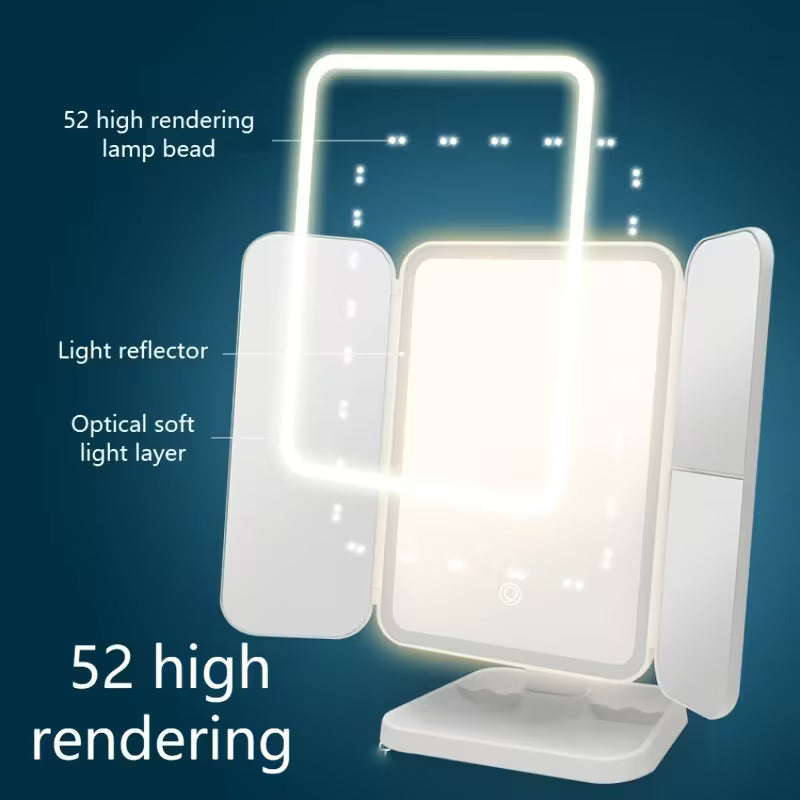 Makeup Mirror Stand with LED Lamp