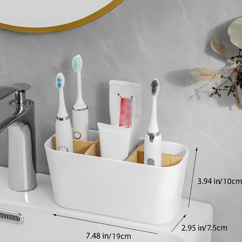 Multifunctional Toothbrush Holder Stand With 5 Slots