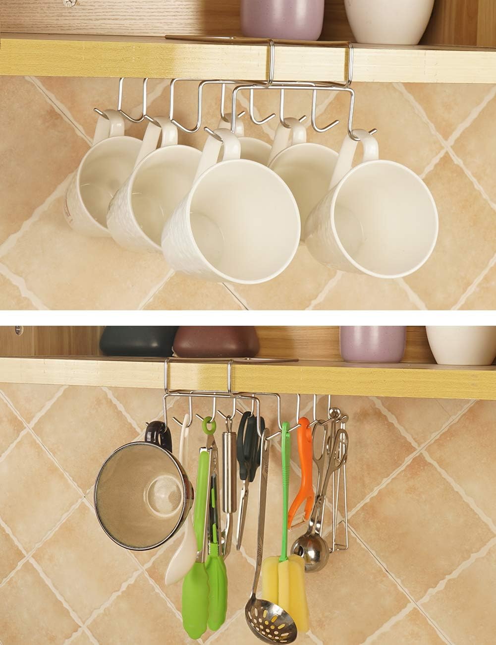 Mugs/ Cups Rack Under Shelf