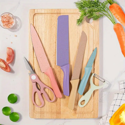 Chef Mate - 6Pc Knife, Scissors and Peeler Set