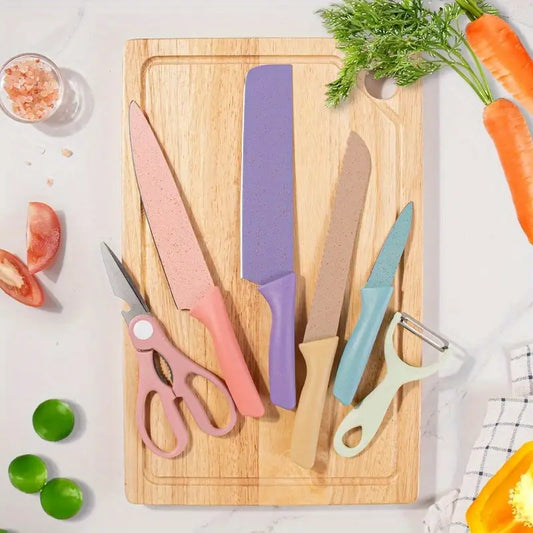 Chef Mate - 6Pc Knife, Scissors and Peeler Set