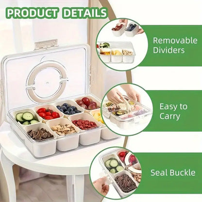 Premium 8 Compartment Storage Box with Lid