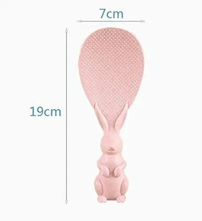 Non Stick Silicone Serving Spoon - Rabbit Handle (Pack of 2)
