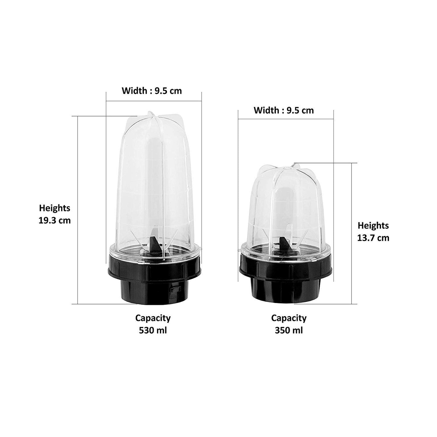 Premium Bullet Jars Combo - 500ml + 300ml