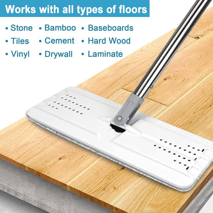 Flat Mop with Self Cleaning Bucket