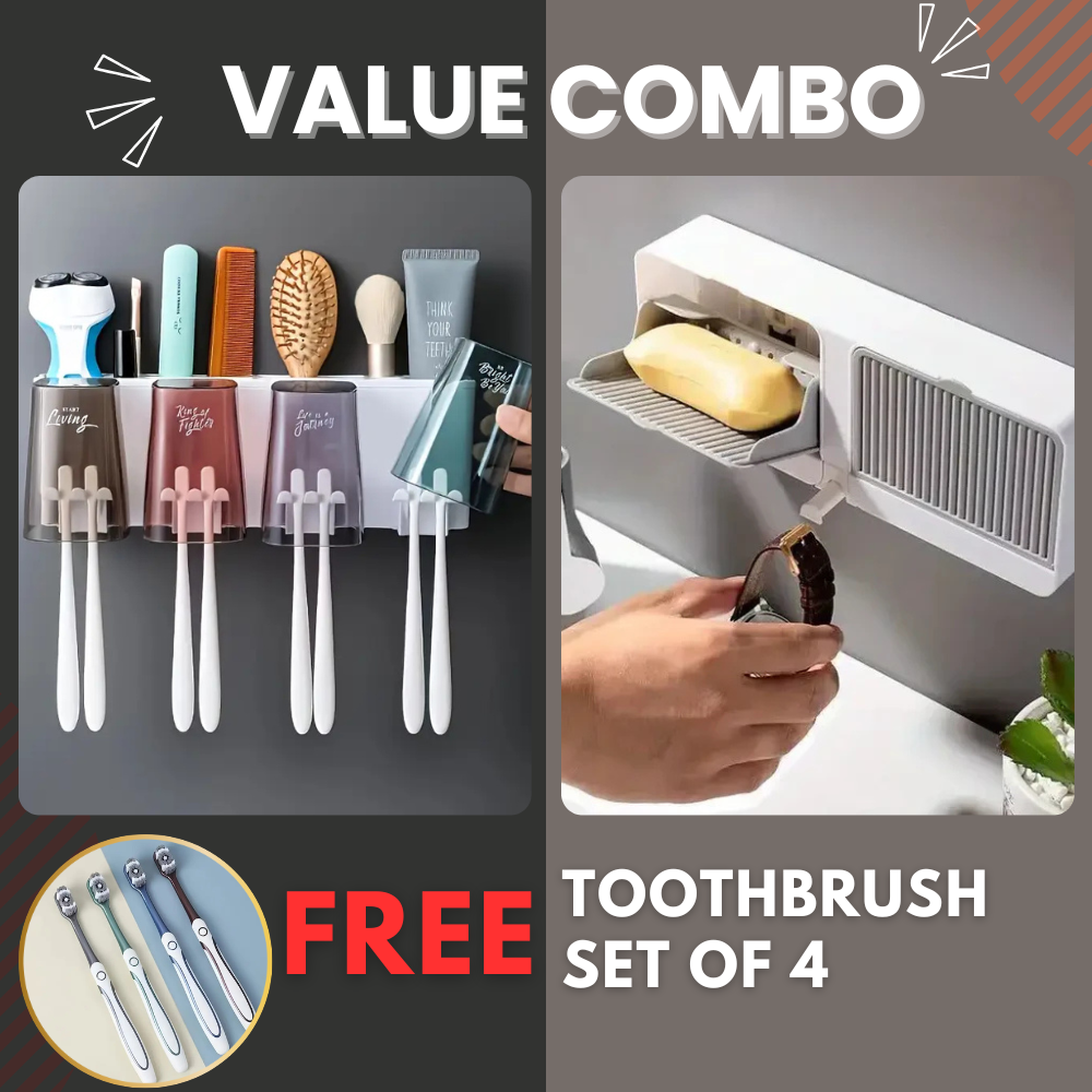 Toothbrush Holder with Shelf - Premium Quality Guaranteed