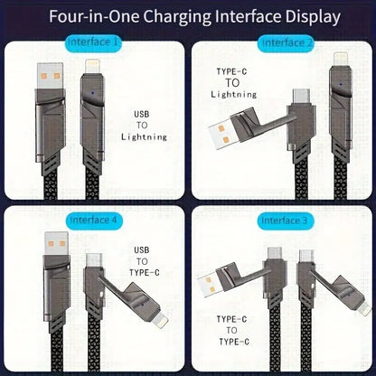 4 in 1 Multi Device Data Cable & Free Mobile Stand