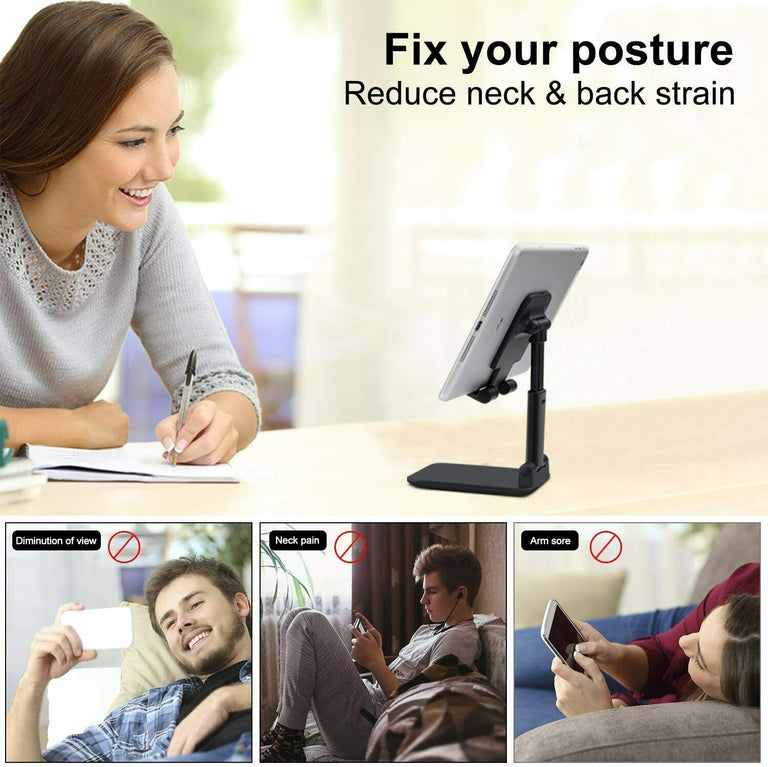 FlexiStand Pro™ - Portable and Height Adjustable Mobile & Tablet Stand