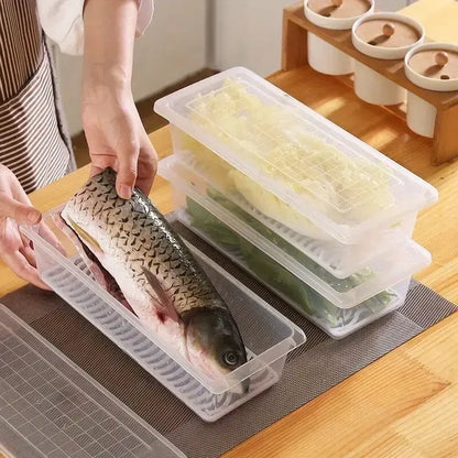 Fridge Organizer Box with Drain Plate (Premium Quality)