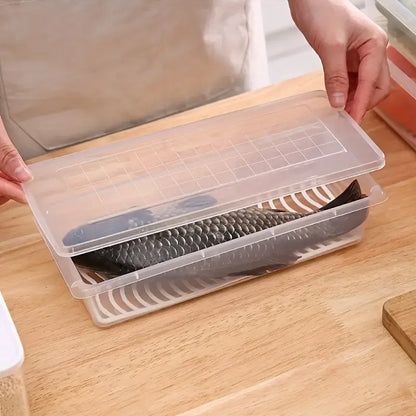 Fridge Organizer Box with Drain Plate (Premium Quality)