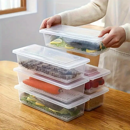 Fridge Organizer Box with Drain Plate (Premium Quality)