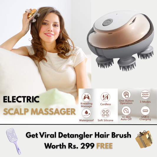 Hair Rave - Electric Scalp Massager with Red Light Therapy