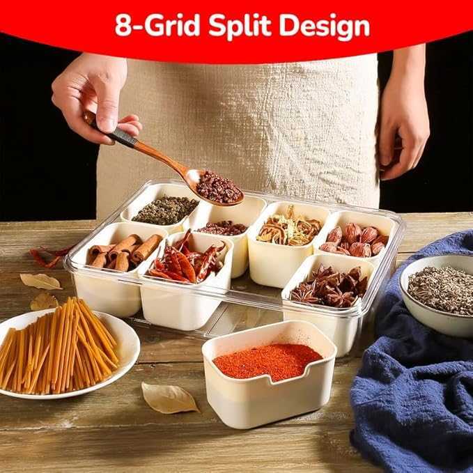 Premium 8 Compartment Storage Box with Lid