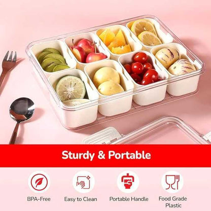 Premium 8 Compartment Storage Box with Lid