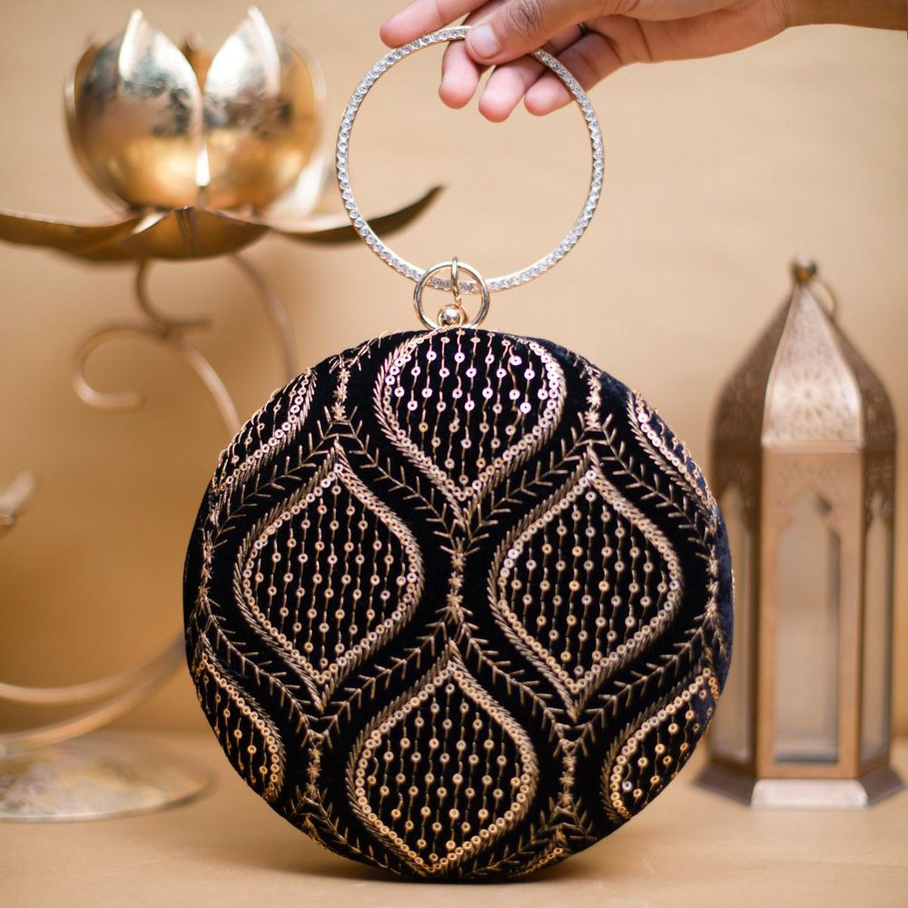 Royal Raj - Round Premium Sling and Clutch bag
