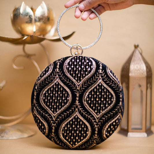 Royal Raj - Round Premium Sling and Clutch bag