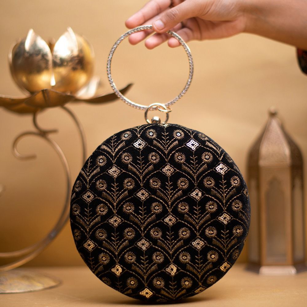 Royal Raj - Round Premium Sling and Clutch bag