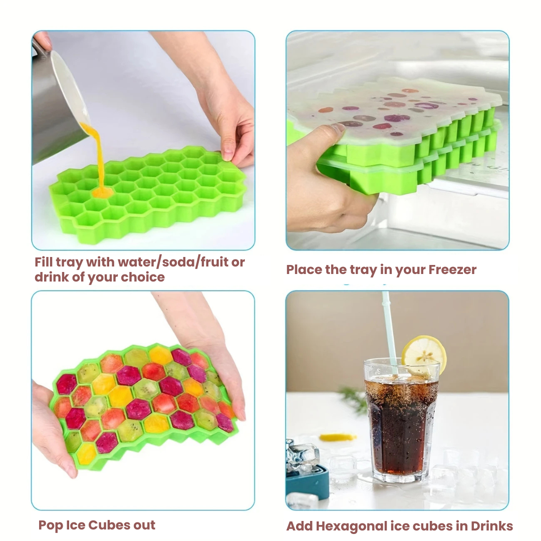 Honeycomb Silicone Ice tray - Premium Quality Guaranteed