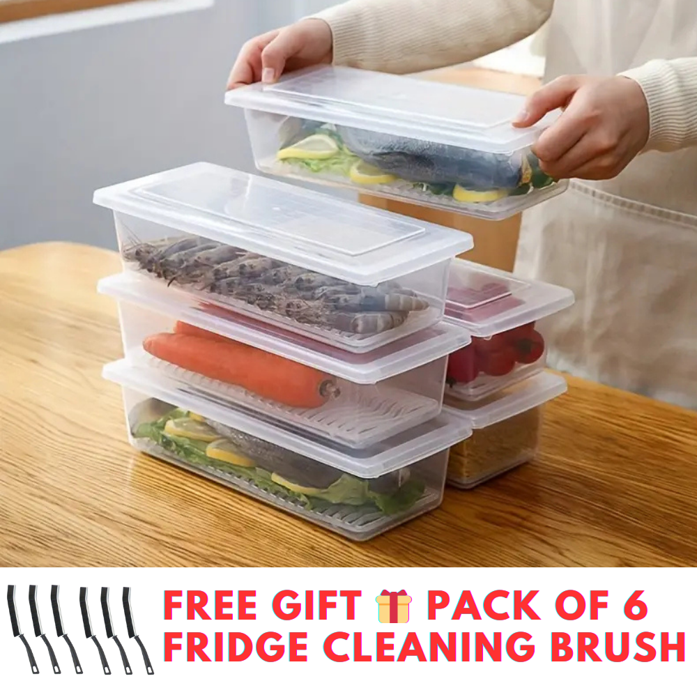 Fridge Organizer Box with Drain Plate (Premium Quality)