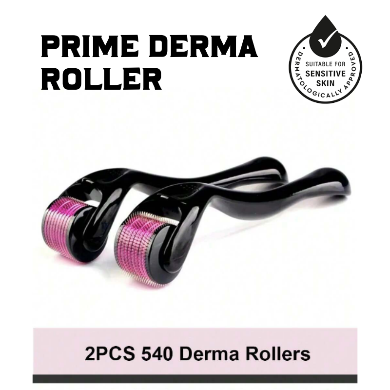 Prime Derma Roller 0.5mm (Pack of 2) For Hair Growth