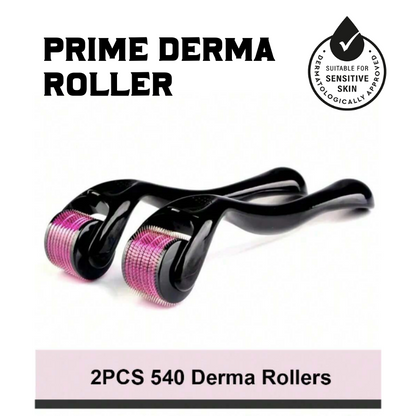 Prime Derma Roller 0.5mm (Pack of 2) For Hair Growth