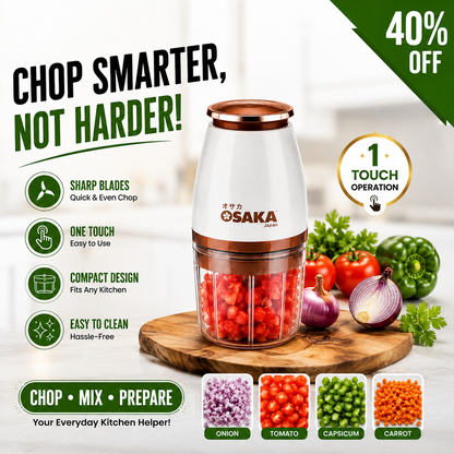 One-Touch Electric Vegetable Chopper - Premium Quality Guaranteed