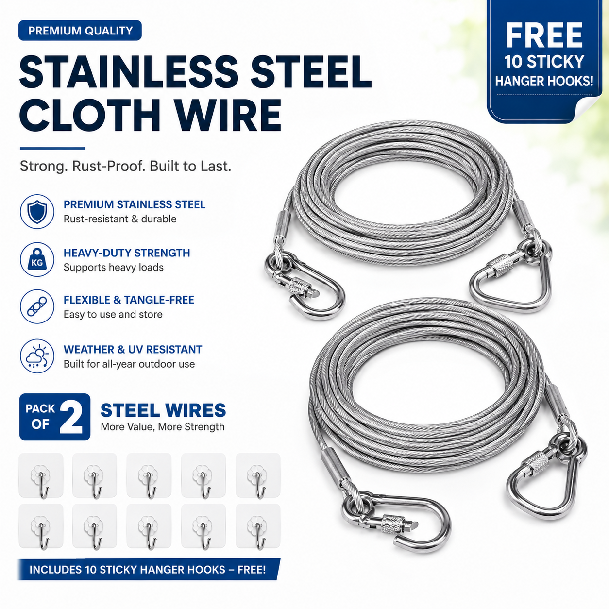Stainless Steel Cloth Hanging Wire