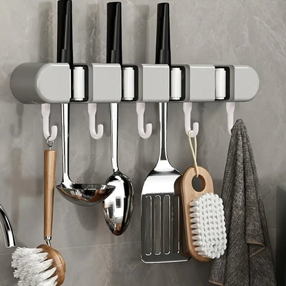 Wall Mounted Mop Holder - For Bathroom, Kitchen & Balcony