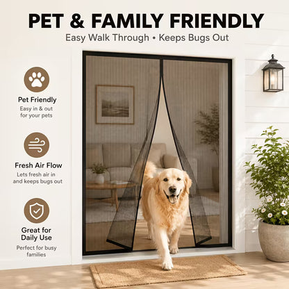 Auto-Closing Magnetic Mosquito Net - For All Door Types