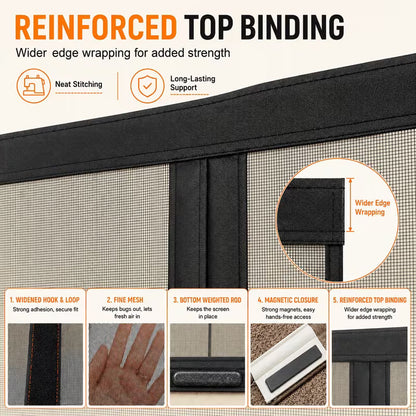 Auto-Closing Magnetic Mosquito Net - For All Door Types