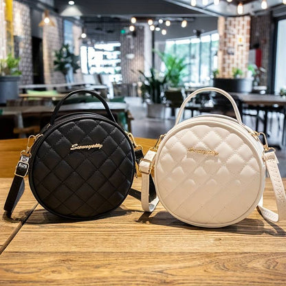 Urban Aura - Quilted Stylish Round Sling Bag
