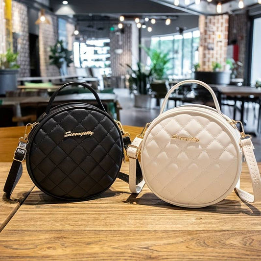 Urban Aura - Quilted Stylish Round Sling Bag