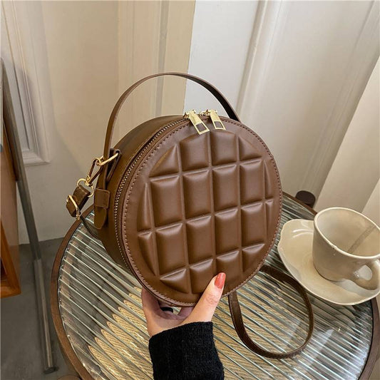 Divine Stitch - Leather Round Sling bag