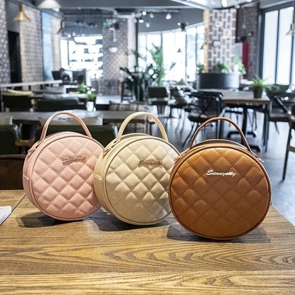 Urban Aura - Quilted Stylish Round Sling Bag