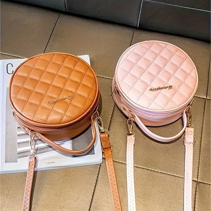 Urban Aura - Quilted Stylish Round Sling Bag