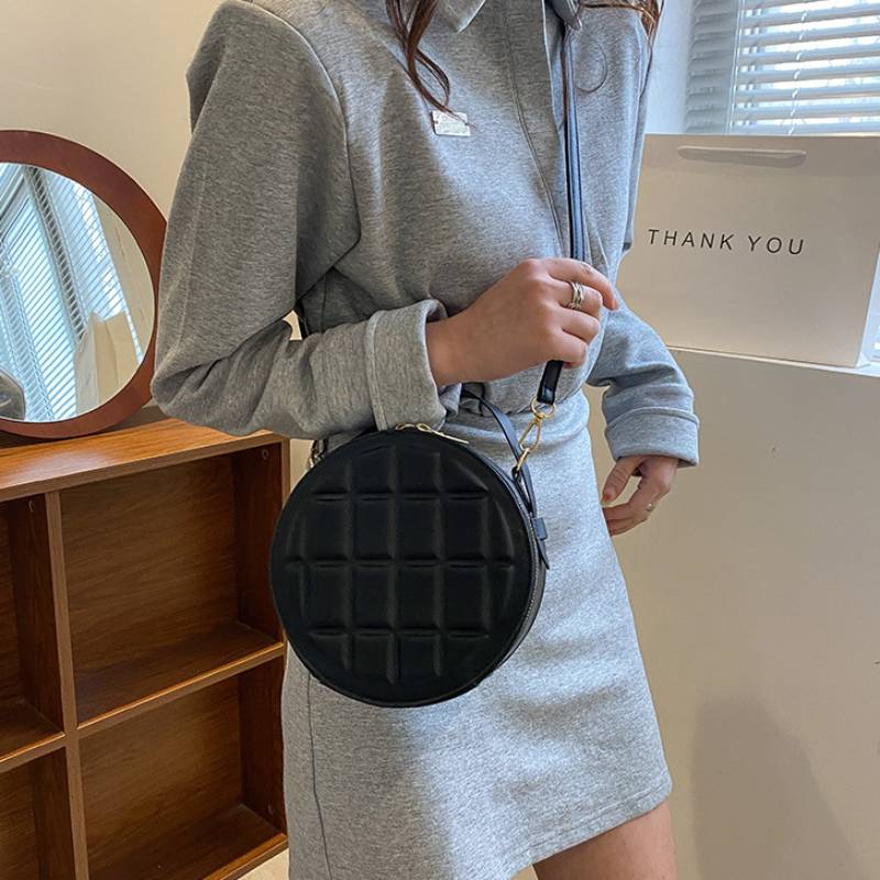 Divine Stitch - Leather Round Sling bag