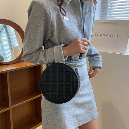 Divine Stitch - Leather Round Sling bag