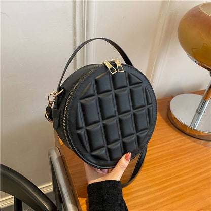Divine Stitch - Leather Round Sling bag