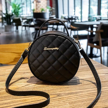 Urban Aura - Quilted Stylish Round Sling Bag