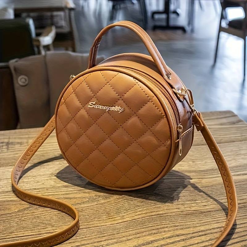 Urban Aura - Quilted Stylish Round Sling Bag