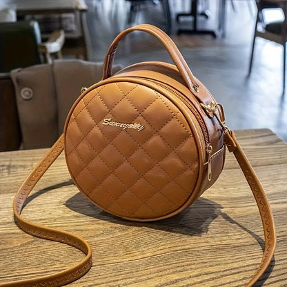 Urban Aura - Quilted Stylish Round Sling Bag