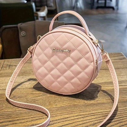 Urban Aura - Quilted Stylish Round Sling Bag