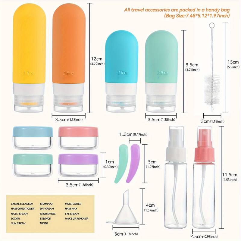 Travel Bottle Set - 10PC
