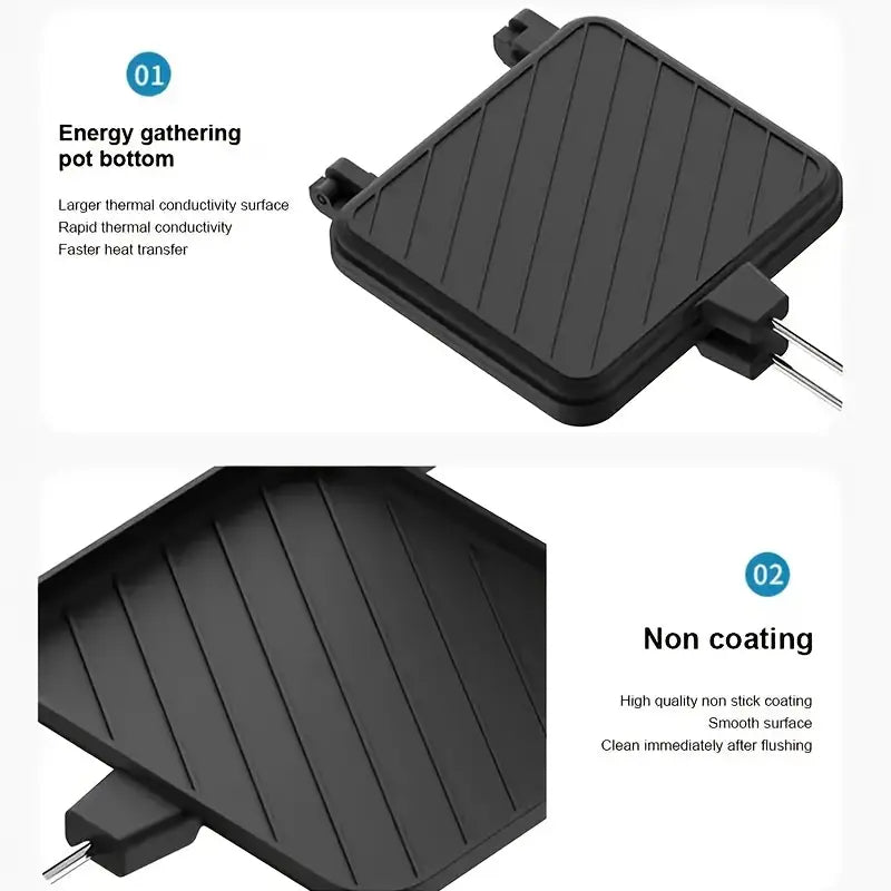 Non Stick Grill Sandwich Toaster with Handle